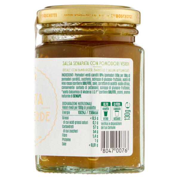 F.lli Boschetti Salsa Senapata Specialità al Pomodoro Verde 130 g