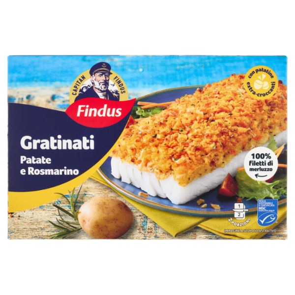 Capitan Findus I Gratinati Merluzzo d'Alaska con Patate e Rosmarino 380 g