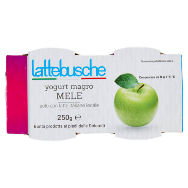lattebusche yogurt magro Mele 2 x 125 g