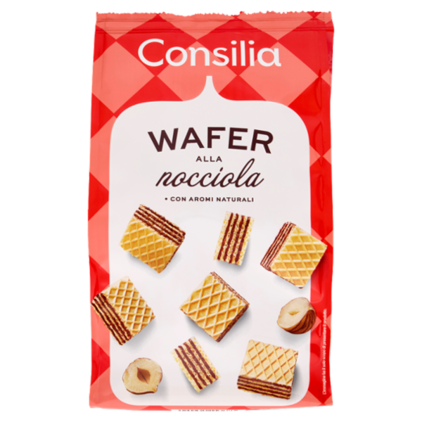 Consilia Saper Scegliere Wafers alla Nocciola 250 g (senza olio di palma)