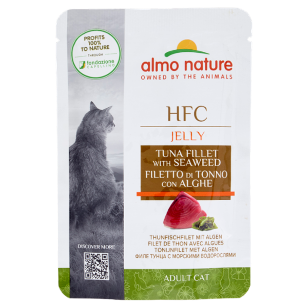 almo nature HFC Jelly Adult Cat Filetto di Tonno con Alghe 55 g