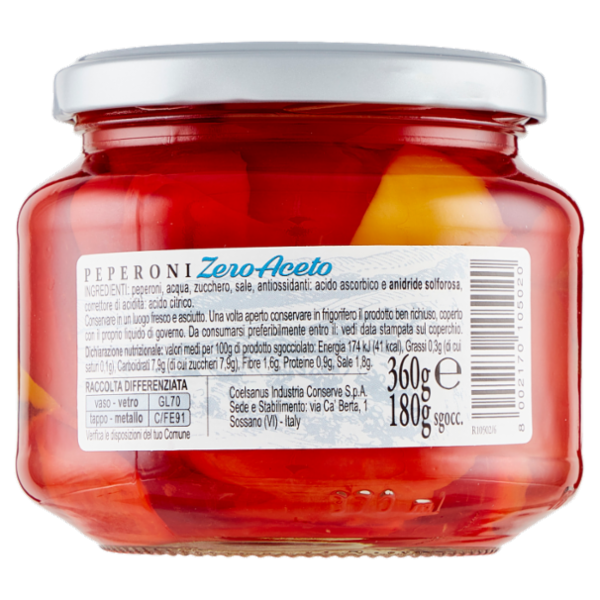 Coelsanus Peperoni Zero-Aceto 360 g