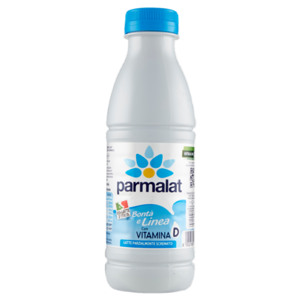 parmalat Bontà e Linea con Vitamina D Latte Parzialmente Scremato 100% Latte d'Italia 500 ml