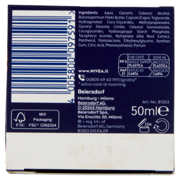 Nivea Crema Giorno & Notte Rigenerante 24H Idratazione 50 ml