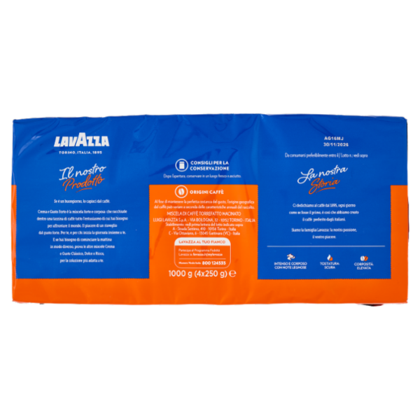 Lavazza crema e gusto Forte Caffè Macinato 4 x 250 g