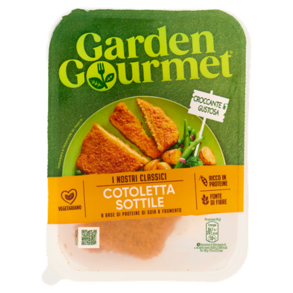 GARDEN GOURMET Cotoletta vegetariana sottile di soia e frumento 180g (2 pezzi)