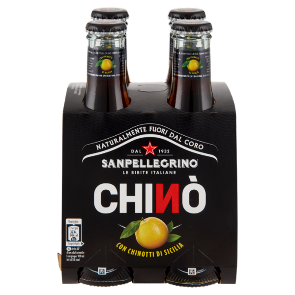 SANPELLEGRINO Bibite Gassare, CHINO' 20 cl x 4 (Vetro)