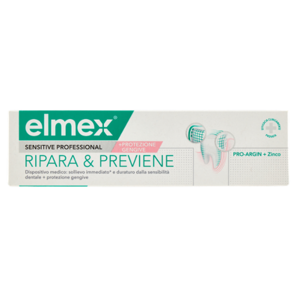 elmex dentifricio Sensitive Professional Ripara e Previene denti sensibili 75 ml
