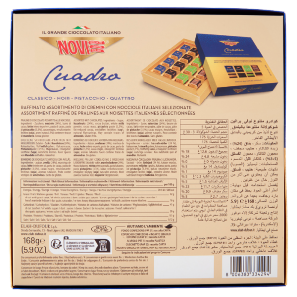 Novi Cuadro Classico - Noir - Pistacchio - Quattro 168 g