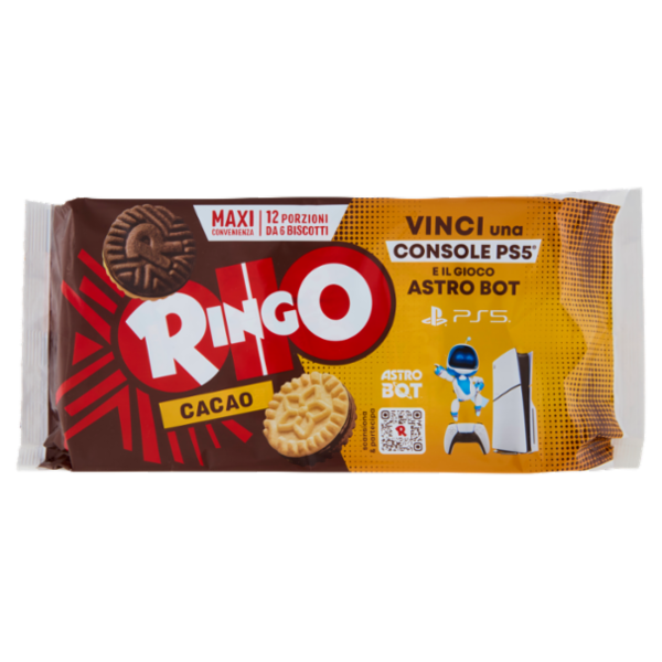 Ringo Cacao Biscotti Farciti con Crema Cacao Snack Merenda 12 porz. 660 g Limited edition Netflix