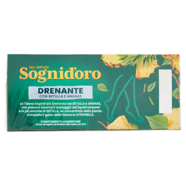 Sognid'oro le Tisane Drenante con Betulla e Ananas bustine 20 x 1,8 g