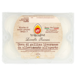 Lionello Rainieri Uova Di Gallina Livornese Da Allevamento All'aperto 6 Uova 300 g