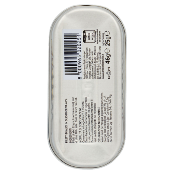 Consilia Filetti di Alici in Olio di Oliva 46 g