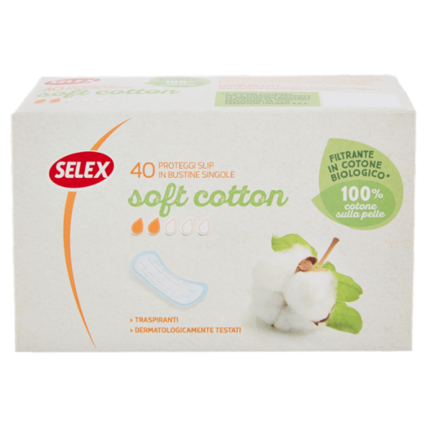 Selex Proteggi Slip in Cotone Biologico in Bustine Singole 40 pezzi