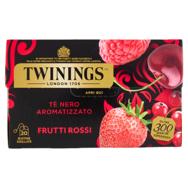 Twinings Tè nero aromatizzato Frutti Rossi 20 x 2 g