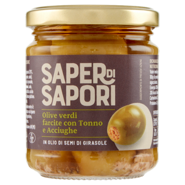 Selex Saper di Sapori Olive Farcite con Tonno e Acciughe 180 g
