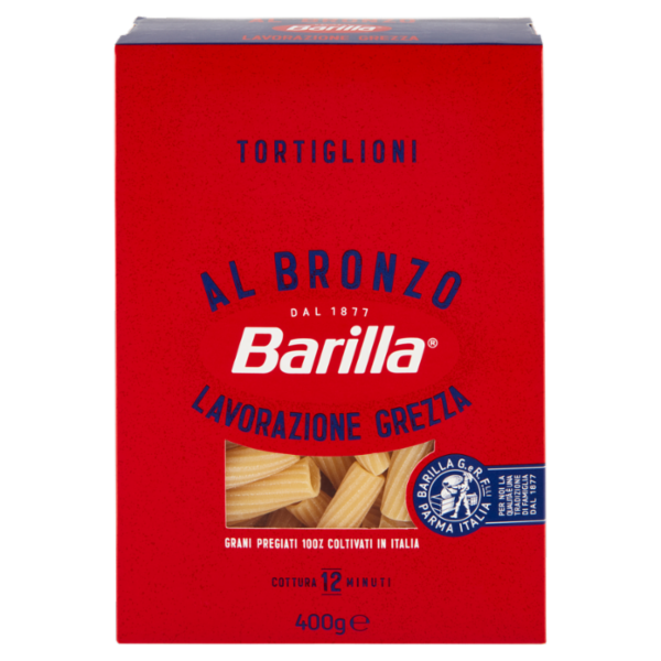 Barilla Pasta Al Bronzo Tortiglioni 100% grano italiano 400g