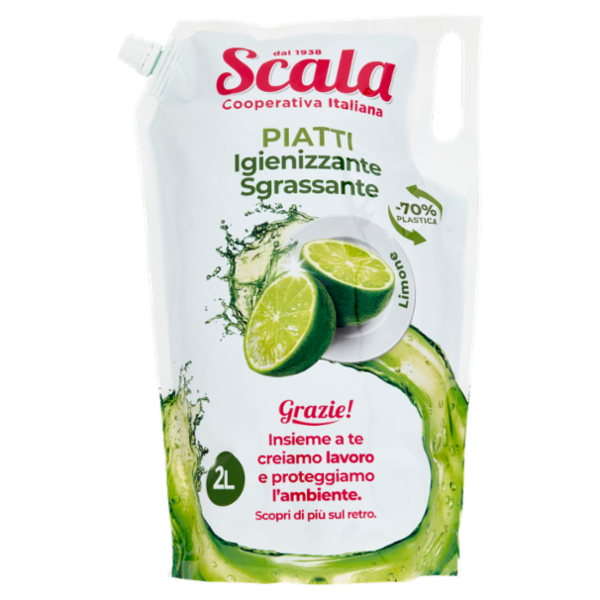 Scala Piatti Igienizzante Sgrassante Limone ecoricarica 2L