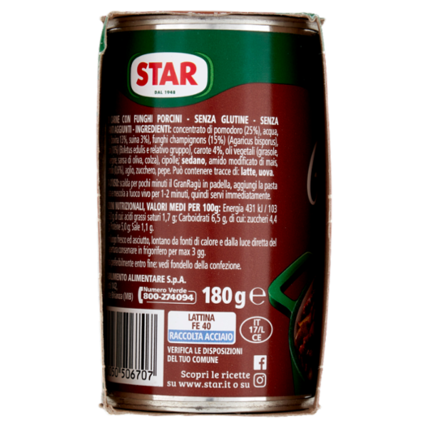 Star il mio Gran Ragù con Funghi Porcini 2 x 180 g