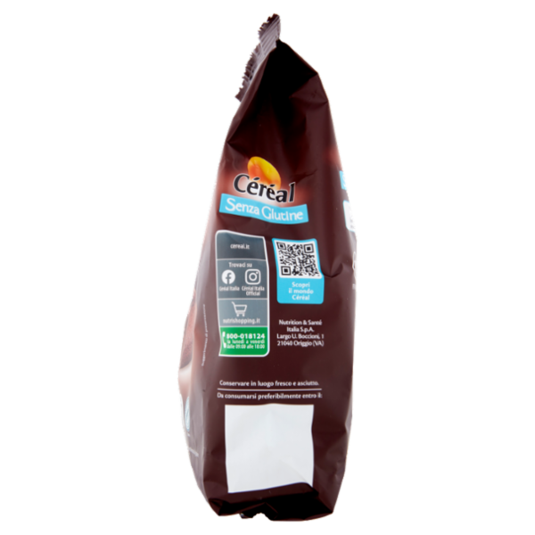 Céréal Senza Glutine Madeleine Noire, Merendine Senza lattosio, Senza olio di Palma, monodose - 200g