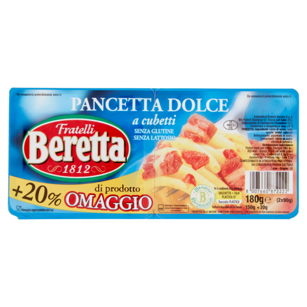 Fratelli Beretta Pancetta Dolce a cubetti 2 x 90 g