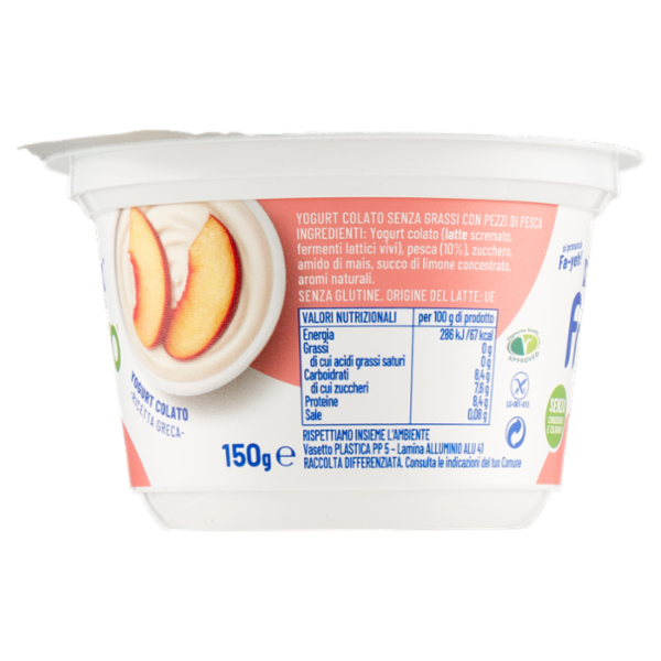 Fage fruyo Pesca 0% Grassi 150 g