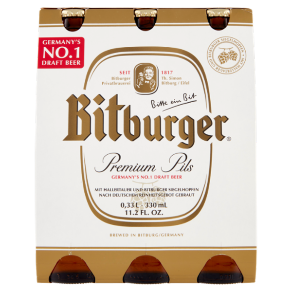 Bitburger Premium Pils 3 x 330 mL