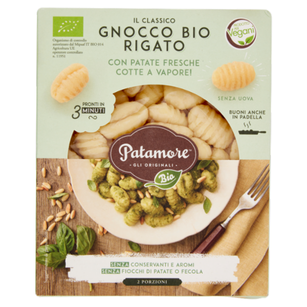 Patamore Bio il Classico Gnocco Bio Rigato 400 g
