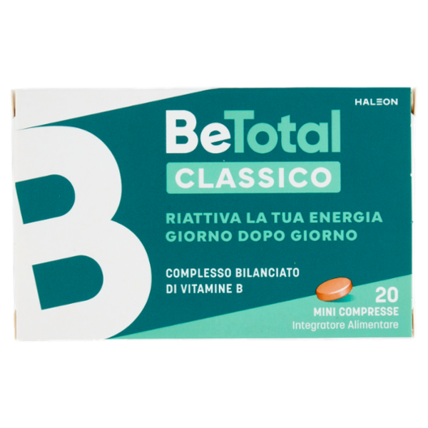 BeTotal Vitamina B, B6 Integratore per Riattivare l' Energia e Ridurre la Stanchezza 20 cpr 7,2 g