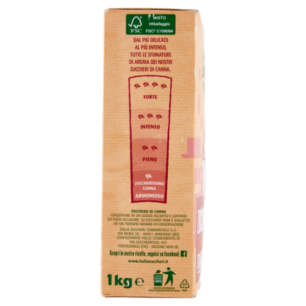 Italia Zuccheri Zuccherissimo di Canna Extra Fine, Extra Solubile 1 kg