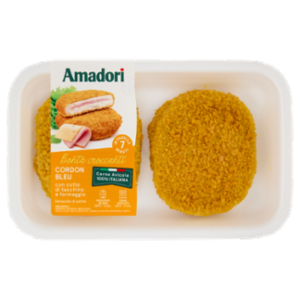 Amadori Cordon Bleu Con Cotto Di Tacchino e Formaggio 0,250 Kg