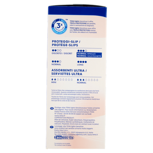Tena lights Sensitive Proteggi-Slip Normal Ripiegati 22 pz