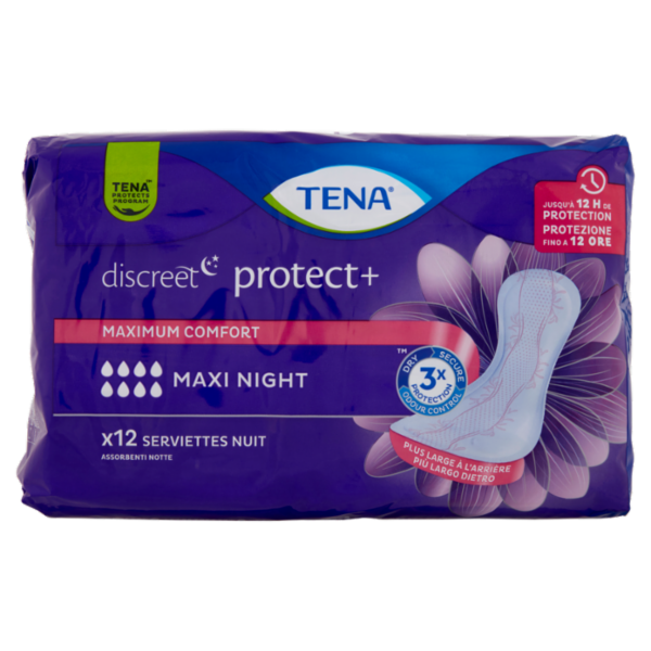 Tena discreet protect+ Maxi Night Assorbenti 12 pz