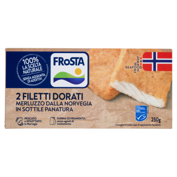 Frosta Filetti Dorati Merluzzo dalla Norvegia in Sottile Panatura 250 g