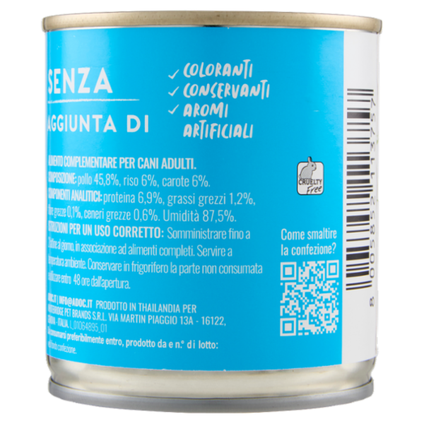 ADoC Naturally Premium Pollo con Riso e Carote 285 g