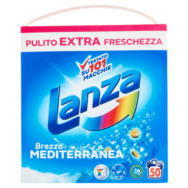 Lanza Polvere lavatrice Brezza Mediterranea 50 lavaggi 3,125 kg