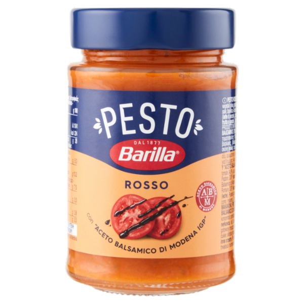 Barilla Pesto Rosso Aceto Balsamico Modena Condimento e Sugo per Pasta 200 g