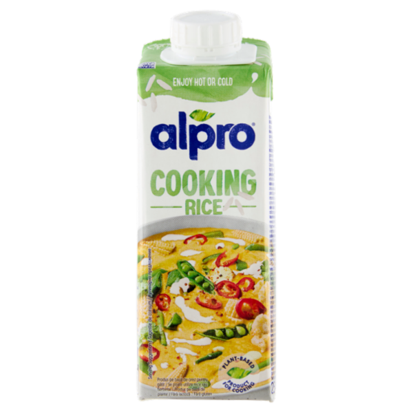 ALPRO Cooking Riso, Panna da Cucina 100% Vegetale al Riso, Naturalmente Senza Lattosio, 250 ml