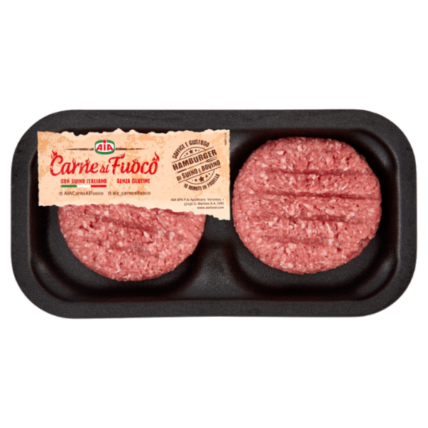 Aia Carne al Fuoco Hamburger di Suino e Bovino 0,200 kg