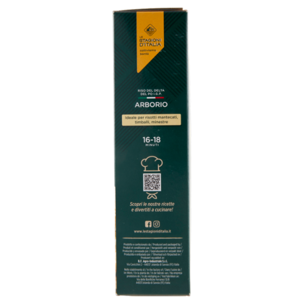 Le Stagioni d'Italia Riso del Delta del Po I.G.P. Arborio 1 Kg