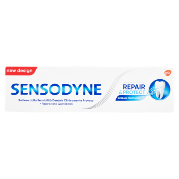 Sensodyne Repair & Protect dentifricio a base di calcio igiene dentale per denti sensibili 75 ml