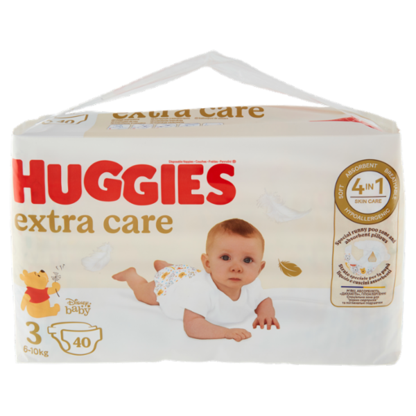 Huggies extra care Pannolini 6-10 Kg 40 pz