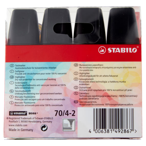 STABILO Boss Original Pastel evidenziatore - astuccio da 4 pz.