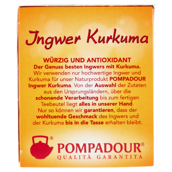 Pompadour Infuso Zenzero Curcuma bustine 20 x 1,8 g