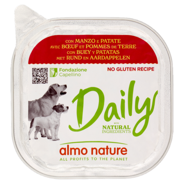 almo nature Daily Adult Dog con Manzo e Patate 300 g