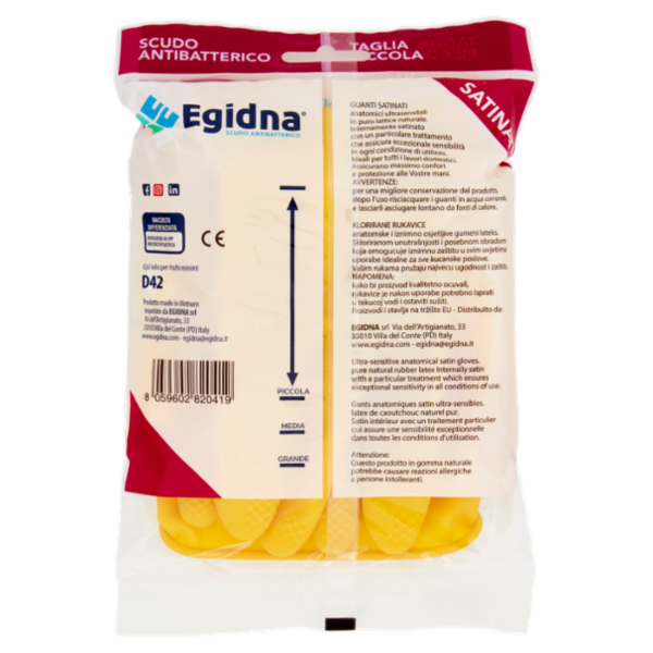 Egidna Guanti Satinati Taglia Piccola