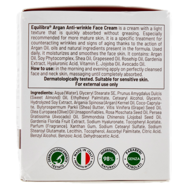 equilibra Argan Crema Viso Anti-Rughe 50 ml