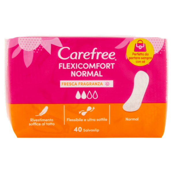 Carefree Flexicomfort Normal Fresca Fragranza Salvaslip 40 pz