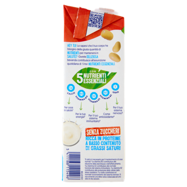 alpro Senza Zuccheri, Bevanda alla Soia 100% vegetale con vitamine B2, B12 e D 1 Litro
