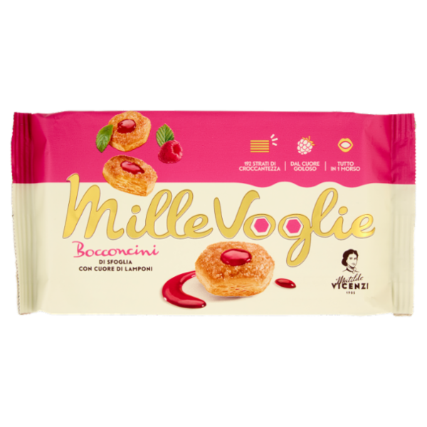 Matilde Vicenzi Bocconcini con Cuore di Lamponi 90 g